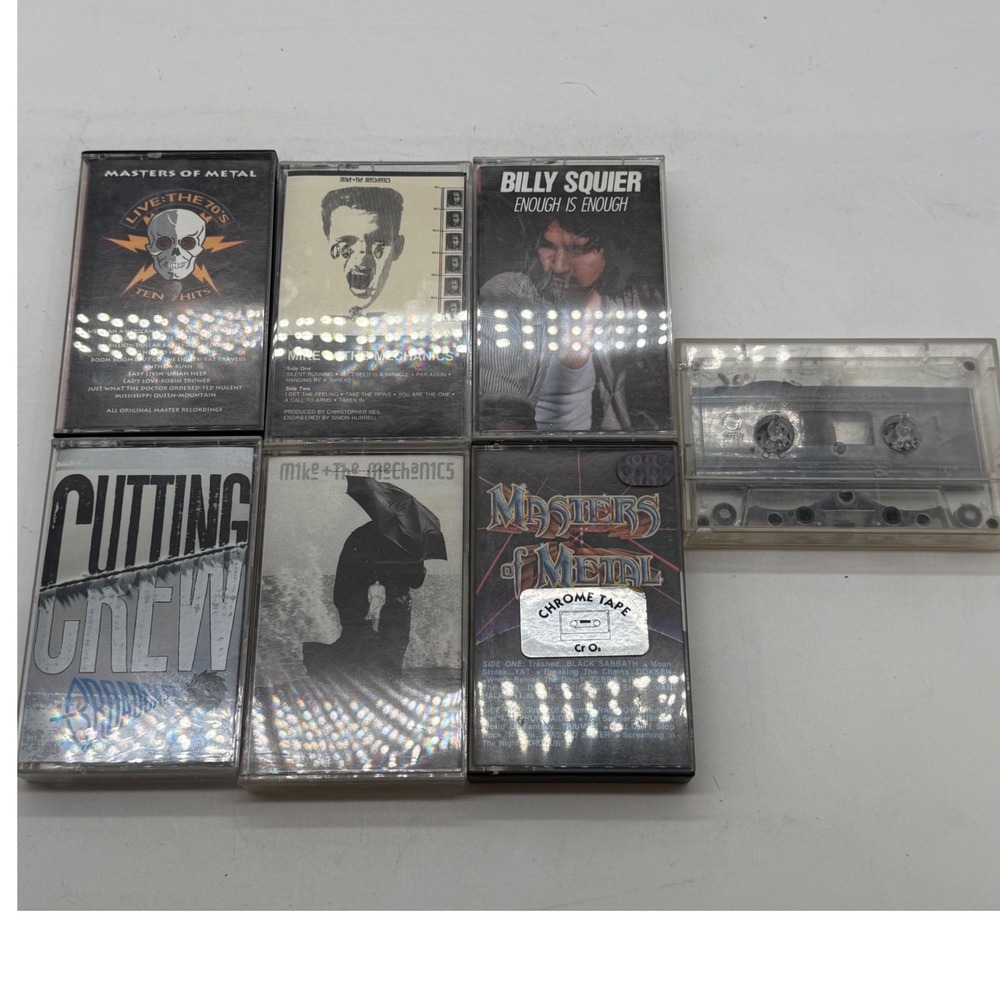 Vintage Rock Cassette Tape Lot Whitesnake Billy Squier Mike Mechanics‎ 80s Metal